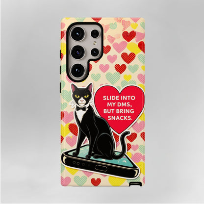 "Slide Into My DMs, But Bring Snacks" KoolKat Tough Phone Case