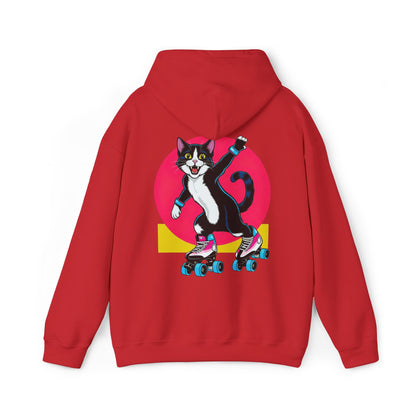 Rollin' Randy - Retro Skating Cat Unisex Hoodie