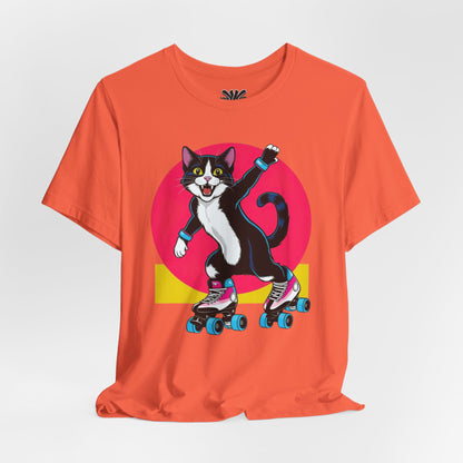 Rollin' Randy - Retro Skating Cat Tee