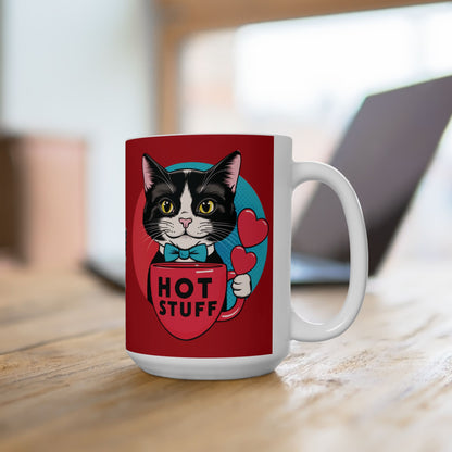 Brewy - "Hot Stuff" Ceramic Mug, (11oz, 15oz)