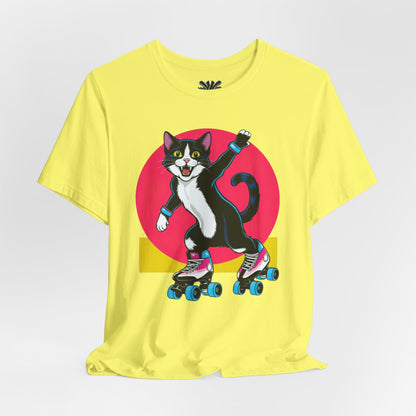 Rollin' Randy - Retro Skating Cat Tee