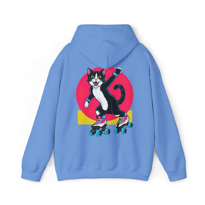 Rollin' Randy - Retro Skating Cat Unisex Hoodie