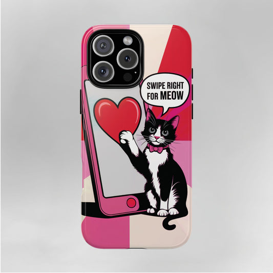 "Swipe For Meow" KoolKat Tough Phone Case