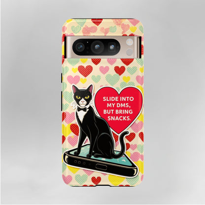 "Slide Into My DMs, But Bring Snacks" KoolKat Tough Phone Case