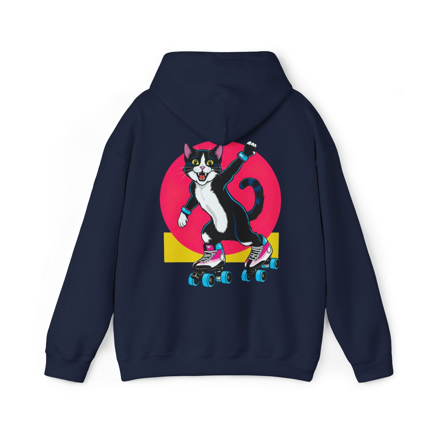 Rollin' Randy - Retro Skating Cat Unisex Hoodie