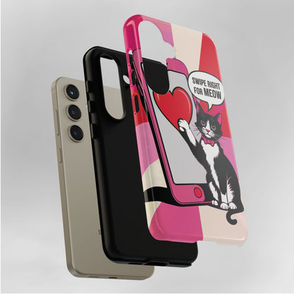 "Swipe For Meow" KoolKat Tough Phone Case