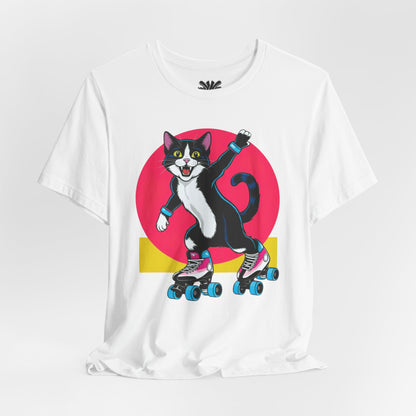 Rollin' Randy - Retro Skating Cat Tee