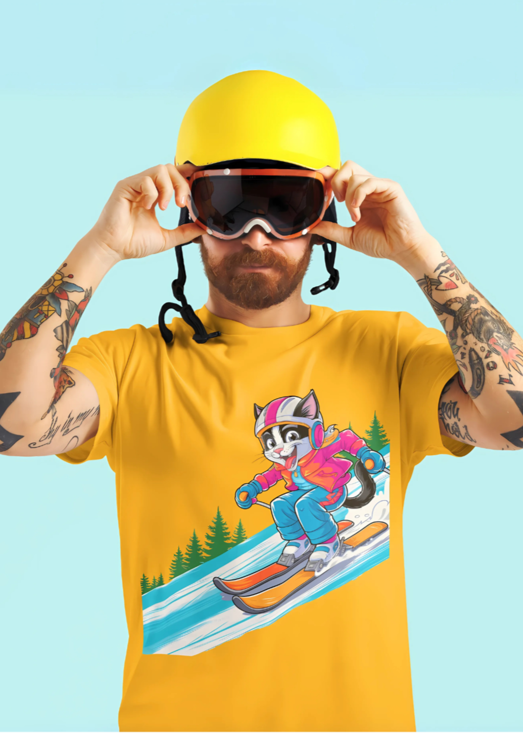 Ziggin' Ziggy - Skiing Cat Tee