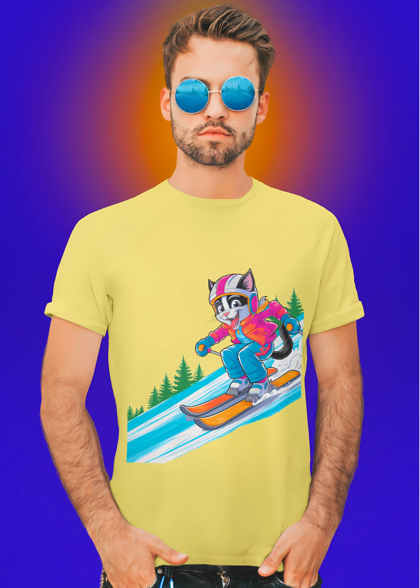 Ziggin' Ziggy - Skiing Cat Tee