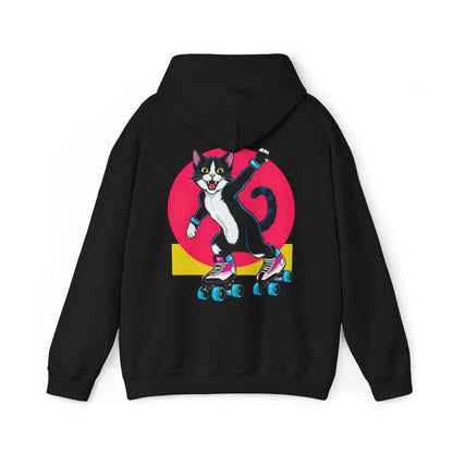 Rollin' Randy - Retro Skating Cat Unisex Hoodie