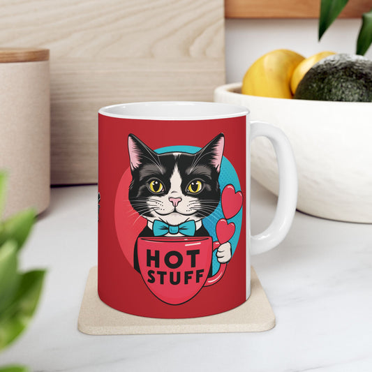 Brewy - "Hot Stuff" Ceramic Mug, (11oz, 15oz)