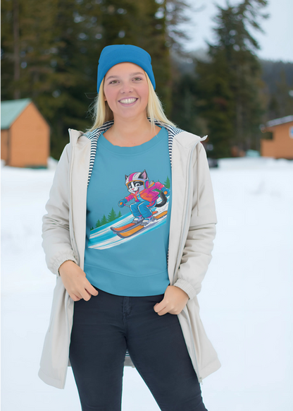 Ziggin' Ziggy - Skiing Cat Tee