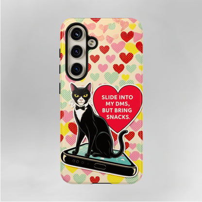 "Slide Into My DMs, But Bring Snacks" KoolKat Tough Phone Case