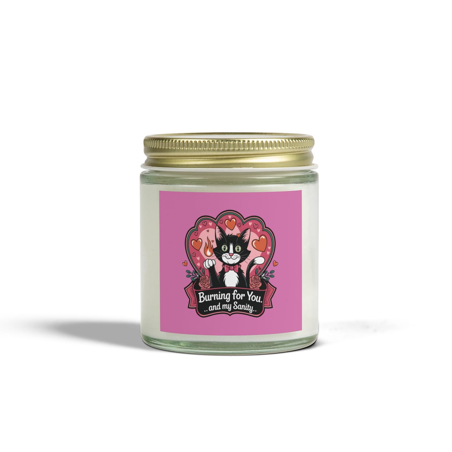 Purrmitheus - "Burning for You... and My Sanity". Luxurious Scented Candles, Coconut Apricot Wax (4oz, 9oz)