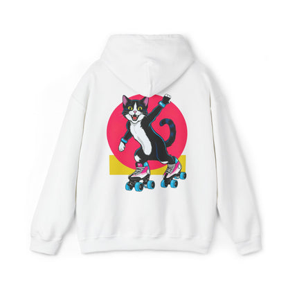 Rollin' Randy - Retro Skating Cat Unisex Hoodie