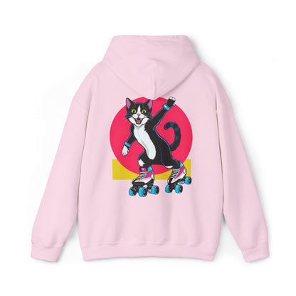 Rollin' Randy - Retro Skating Cat Unisex Hoodie