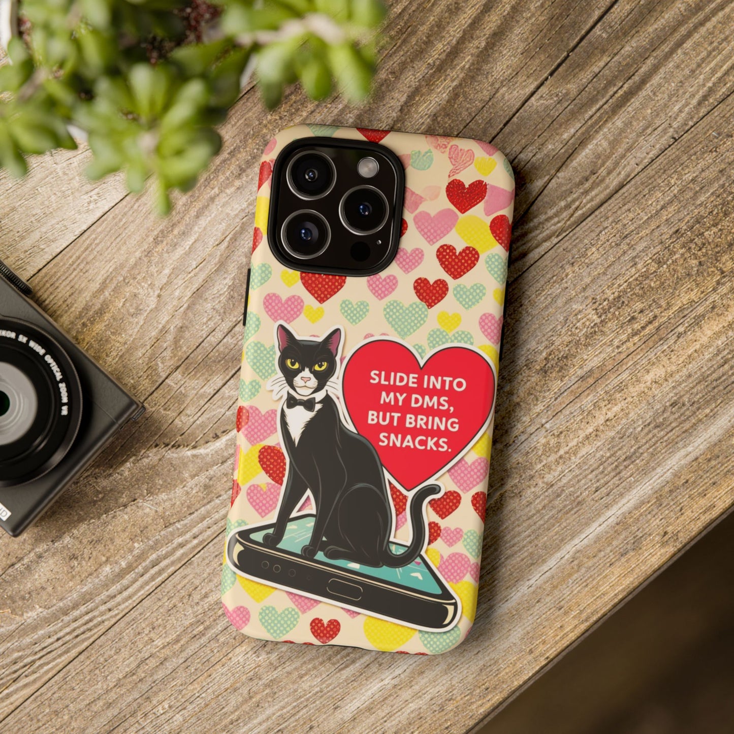 "Slide Into My DMs, But Bring Snacks" KoolKat Tough Phone Case