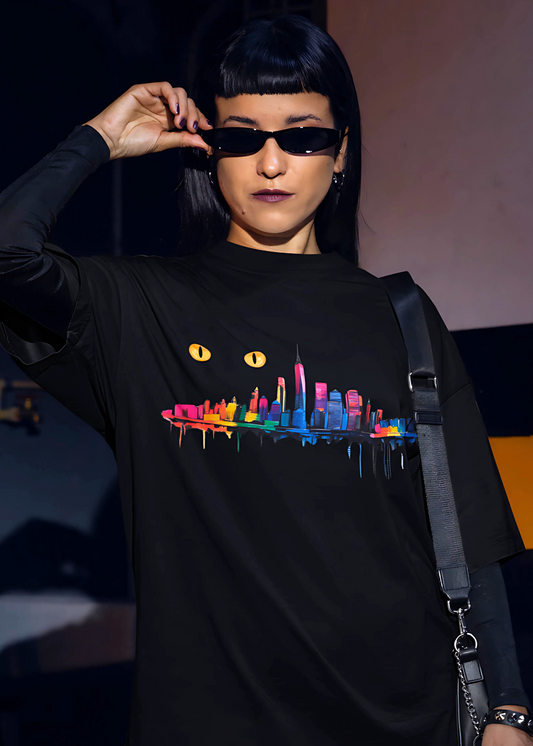 Meown Over NY Special Limited Edition - Oversized Pop-Art Streetwear Unisex Tee